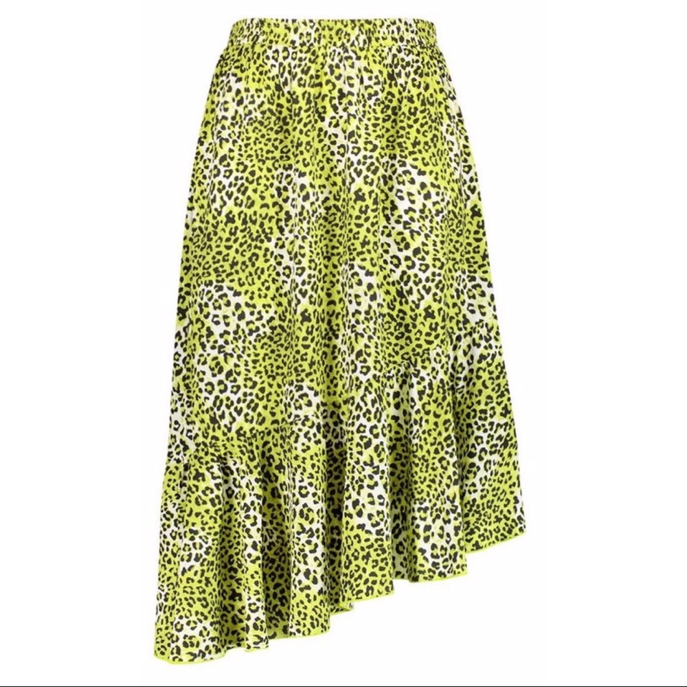 LEOPARD RUFFLE MIDI SKIRT - Picture 2 of 2